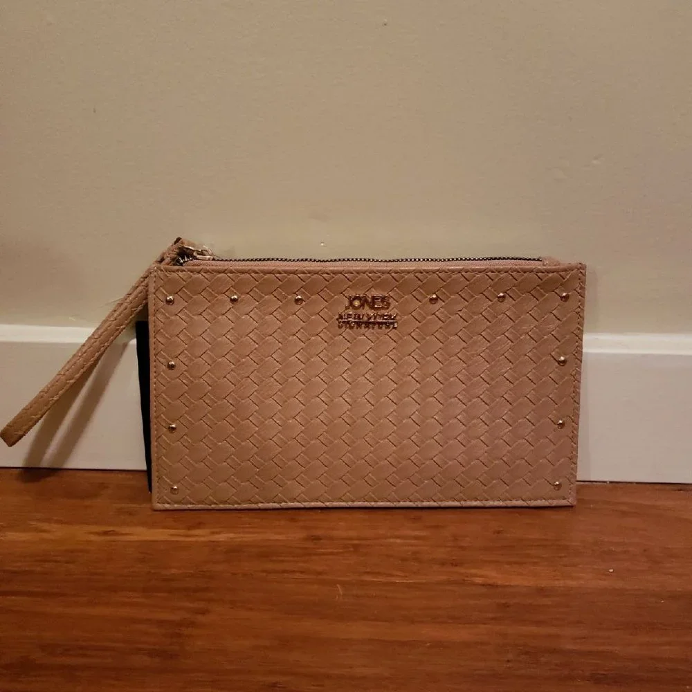 Tan Faux Woven Wristlet - Jones New York